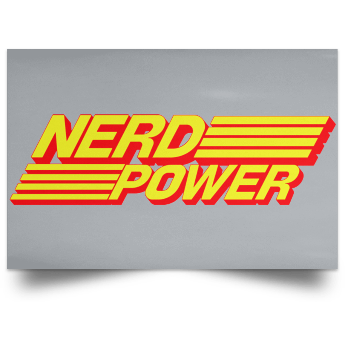 Housewares Grey / 18" x 12" Nerd Power Landscape Poster