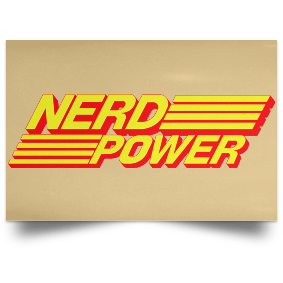 Housewares Tan / 18" x 12" Nerd Power Landscape Poster