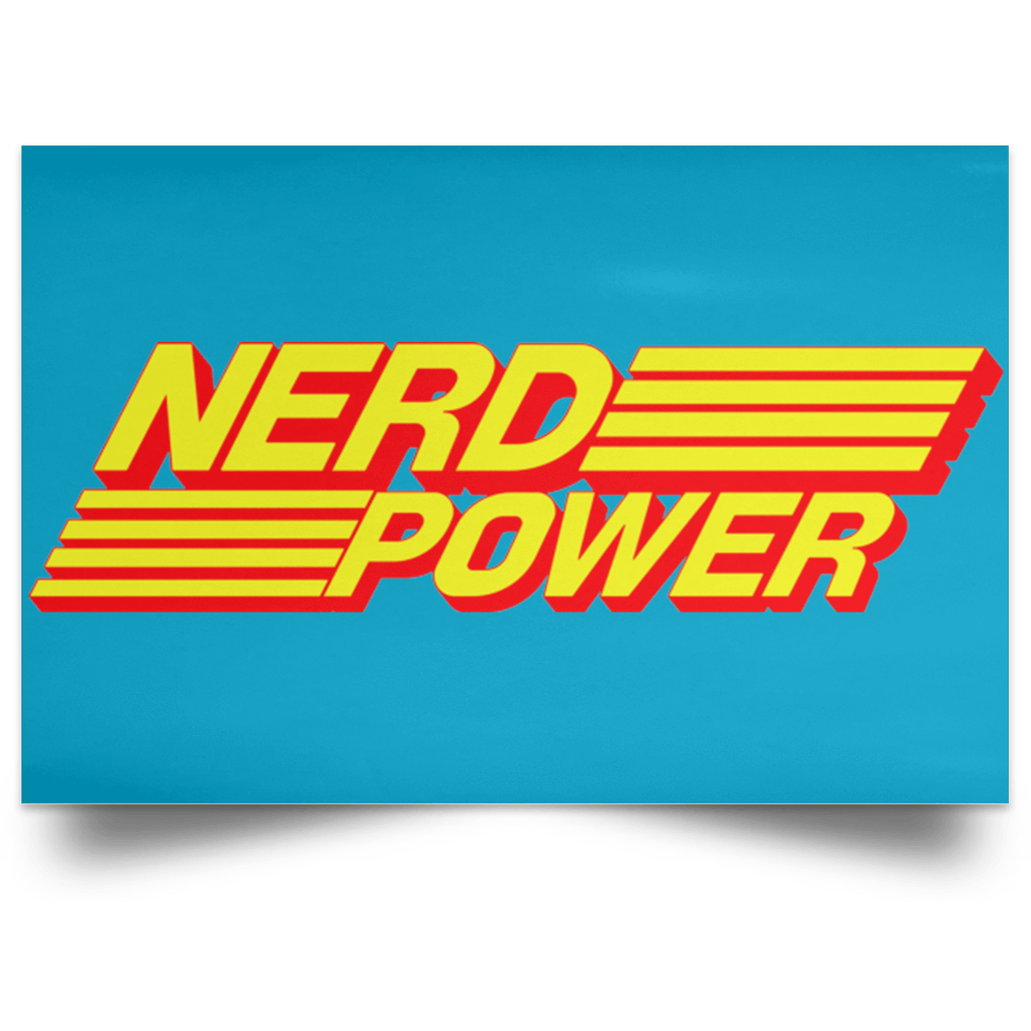Housewares Turquoise / 18" x 12" Nerd Power Landscape Poster