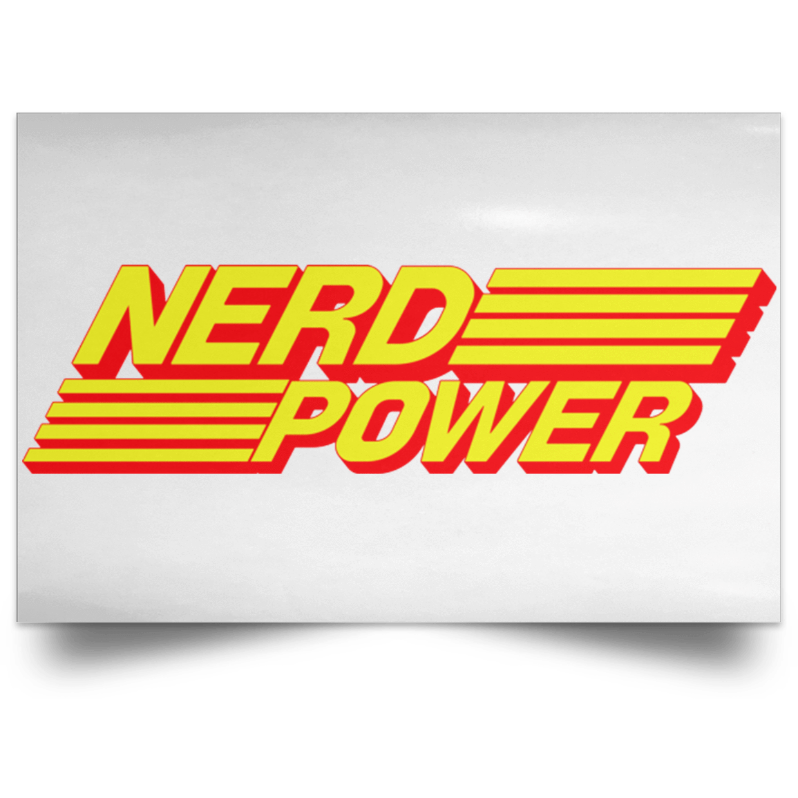 Housewares White / 18" x 12" Nerd Power Landscape Poster