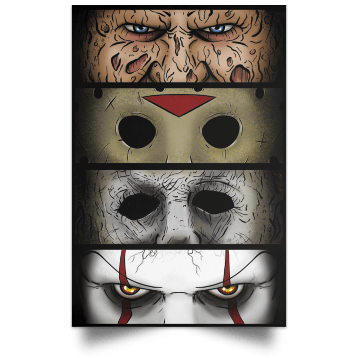 Housewares Black / 12" x 18" Nightmare Eyes Portrait Poster