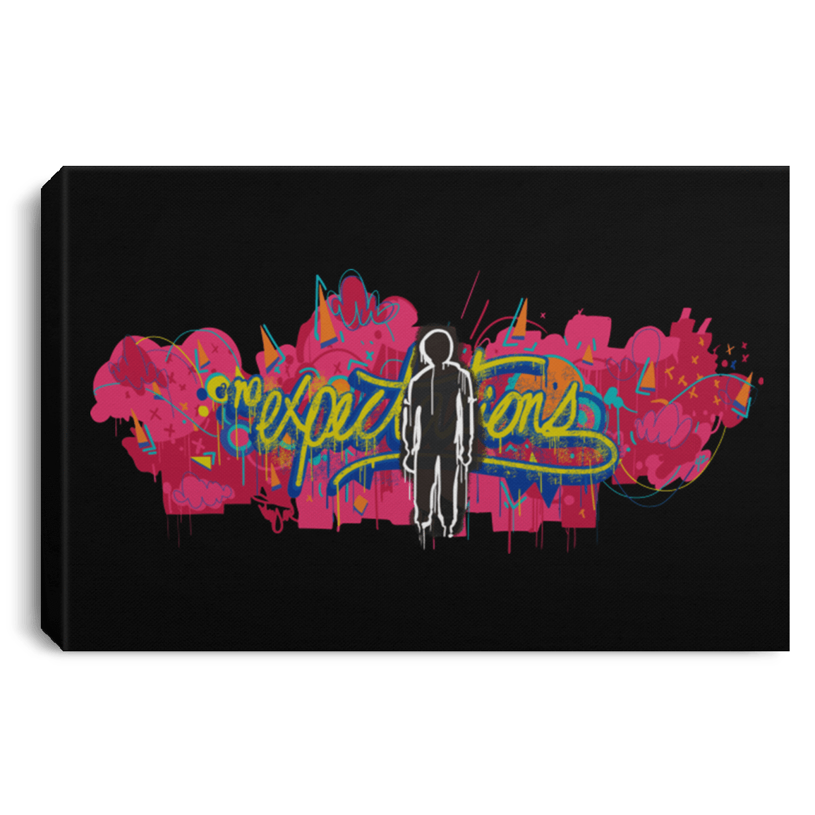 Housewares Black / 12" x 8" No Expectations Premium Landscape Canvas