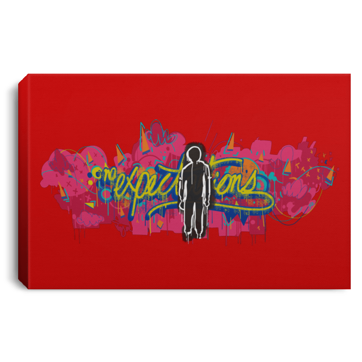 Housewares Red / 12" x 8" No Expectations Premium Landscape Canvas