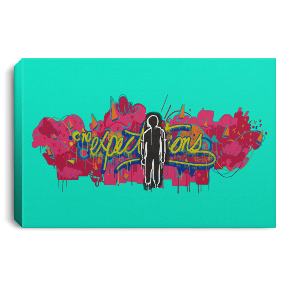 Housewares Teal / 12" x 8" No Expectations Premium Landscape Canvas