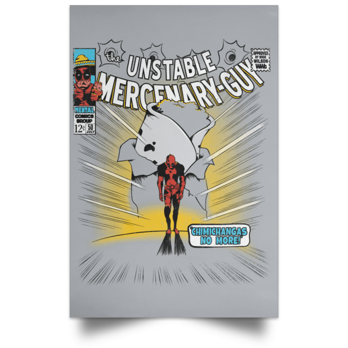 Housewares Grey / 12" x 18" No More Portrait Poster