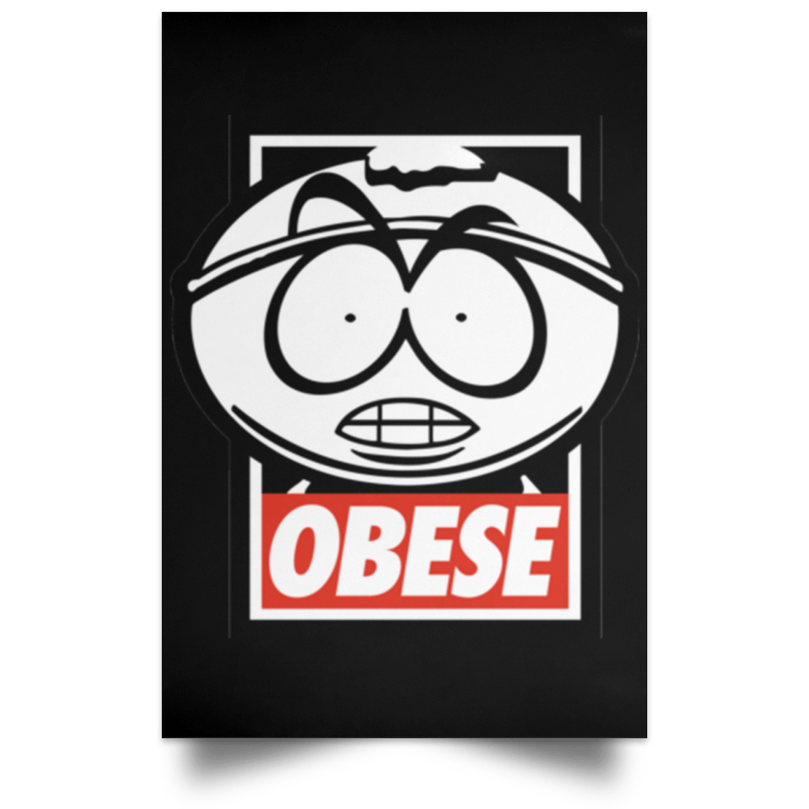 Housewares Black / 12" x 18" Obese Portrait Poster