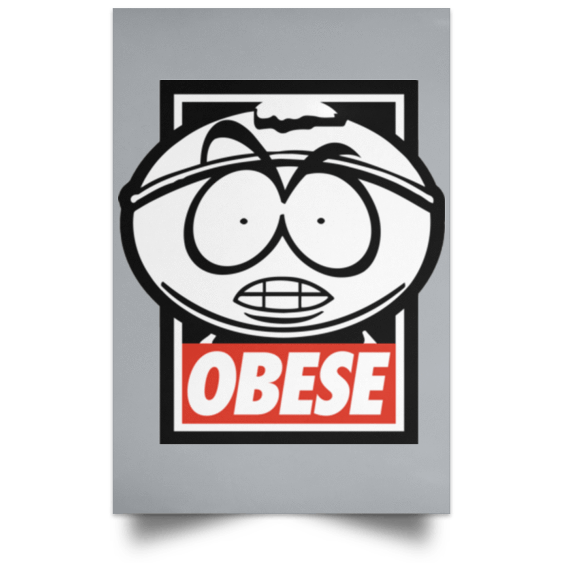 Housewares Grey / 12" x 18" Obese Portrait Poster