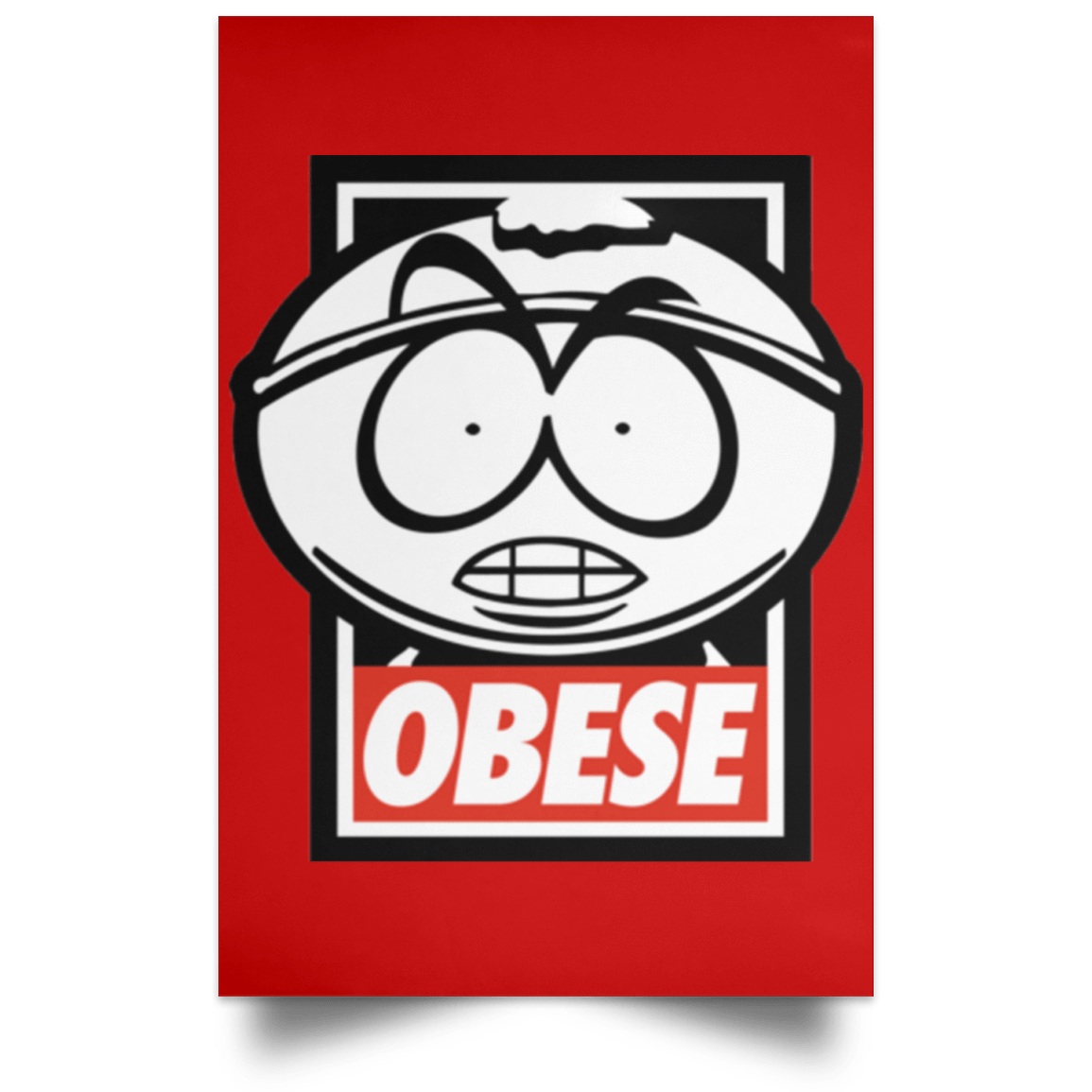 Housewares Red / 12" x 18" Obese Portrait Poster