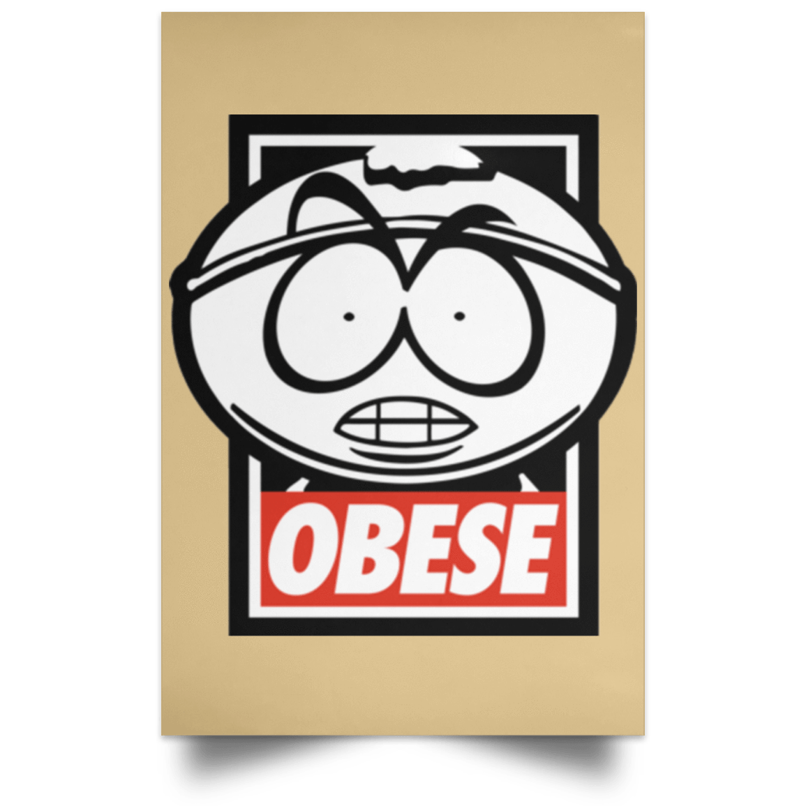 Housewares Tan / 12" x 18" Obese Portrait Poster