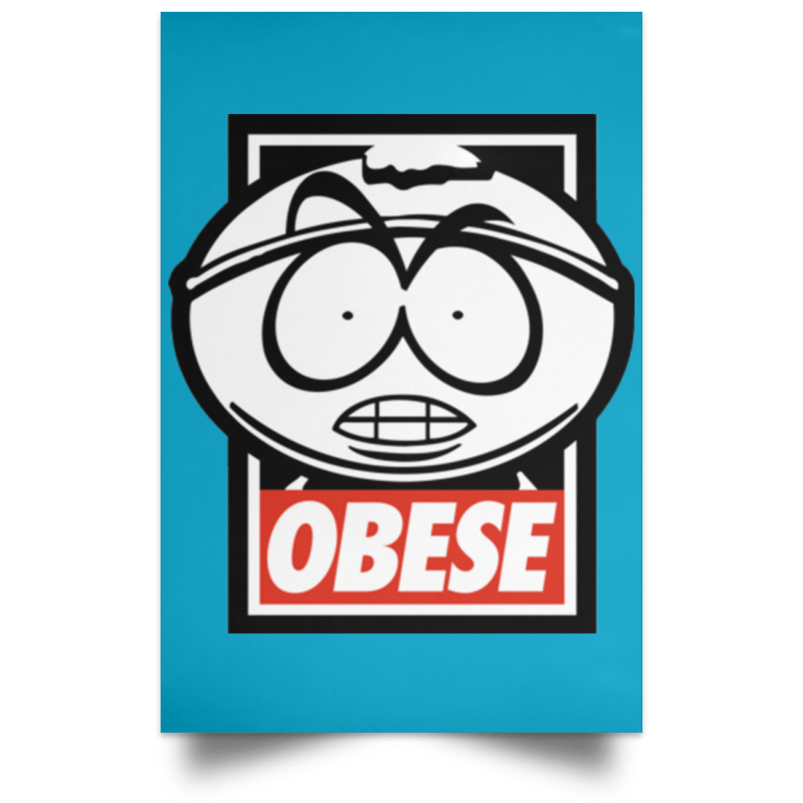 Housewares Turquoise / 12" x 18" Obese Portrait Poster