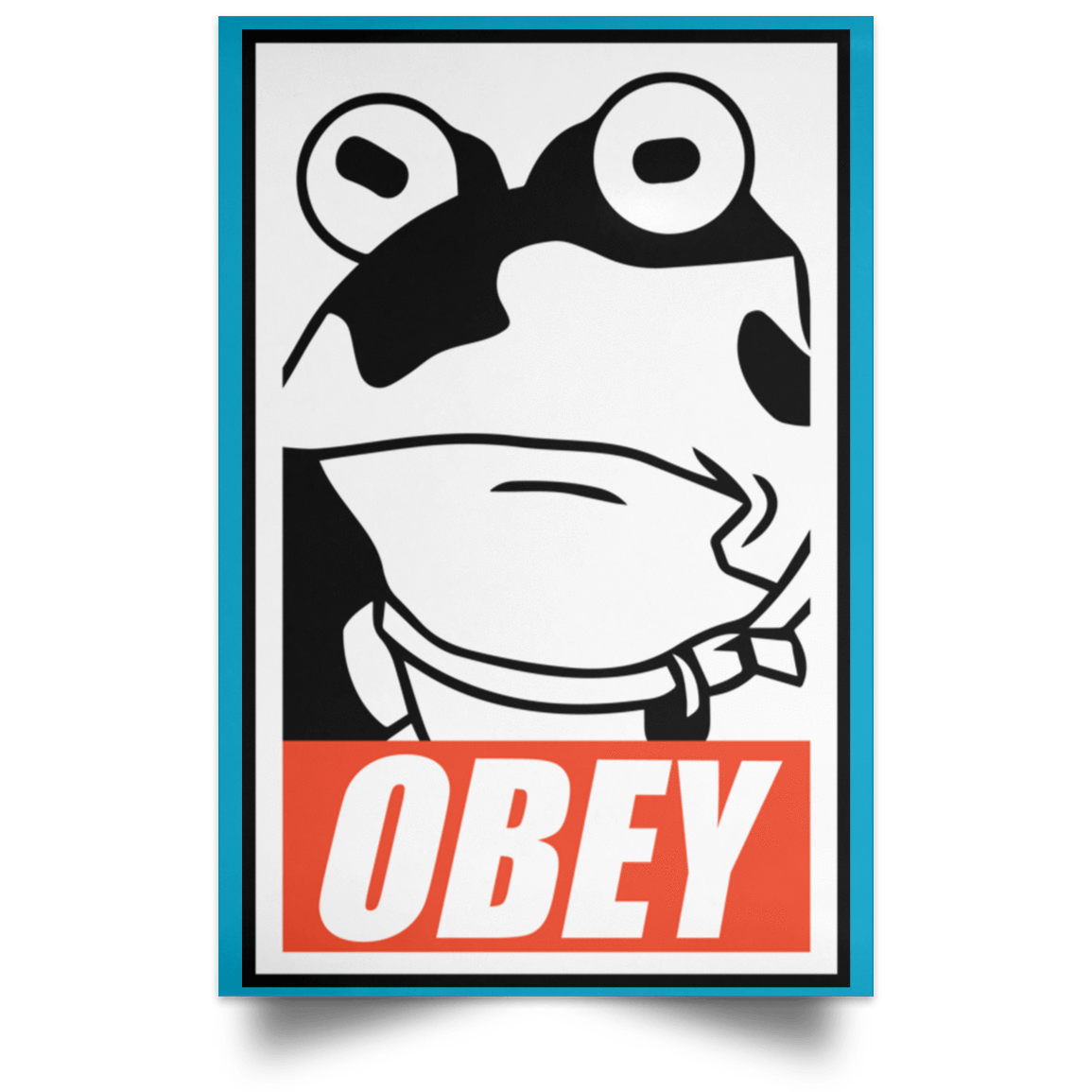 Housewares Turquoise / 12" x 18" Obey the Hypnotoad Portrait Poster