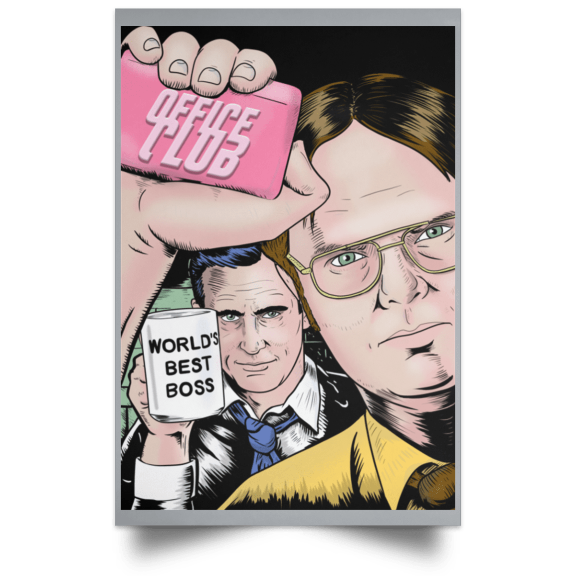 Housewares Grey / 12" x 18" Office Club Portrait Poster