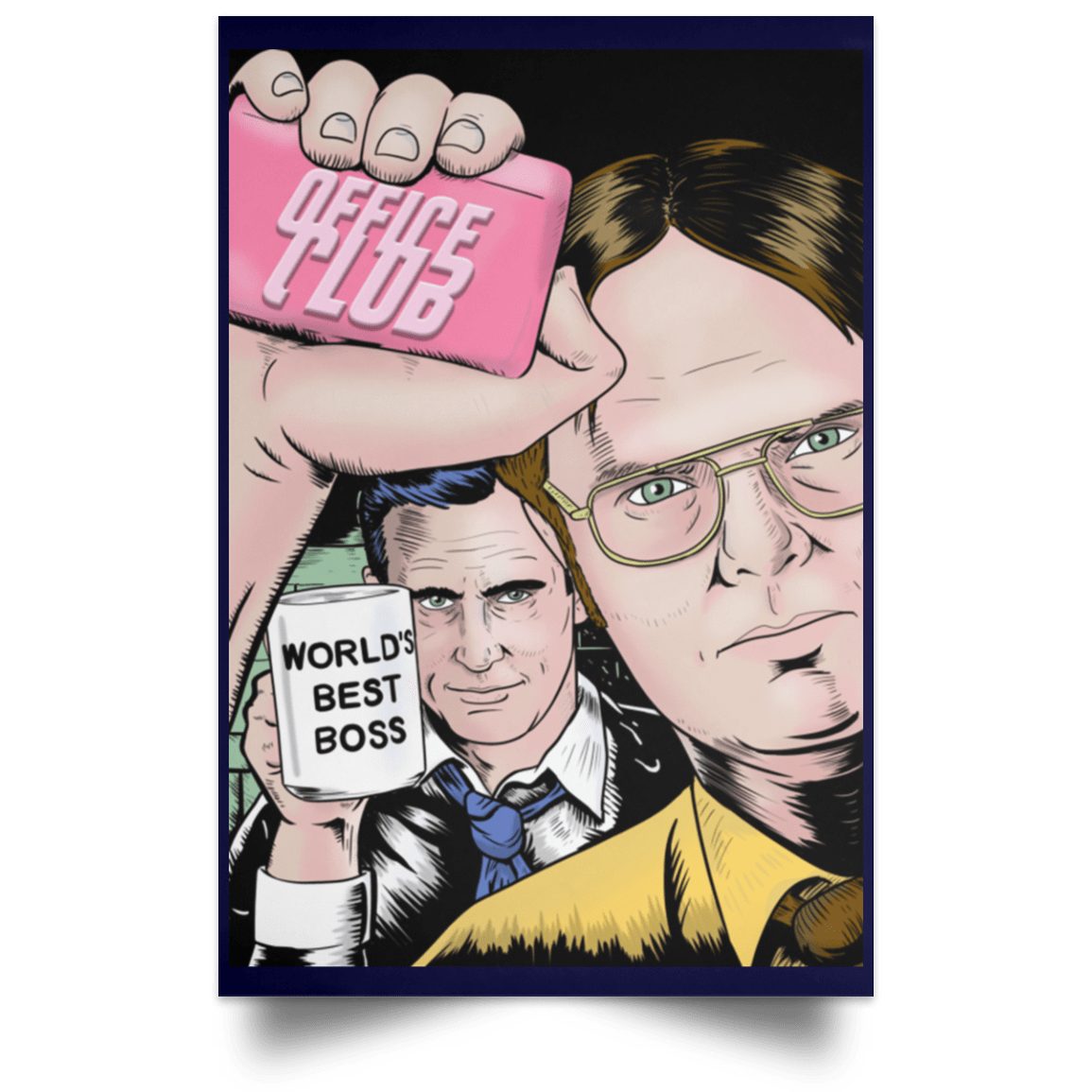 Office Club Portrait Poster