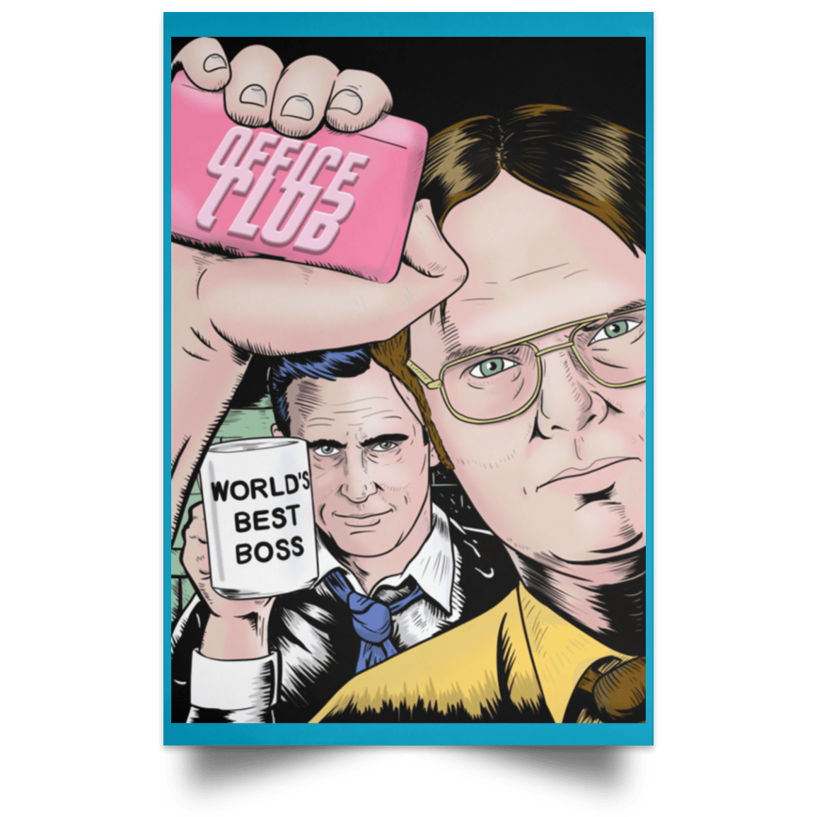 Housewares Turquoise / 12" x 18" Office Club Portrait Poster