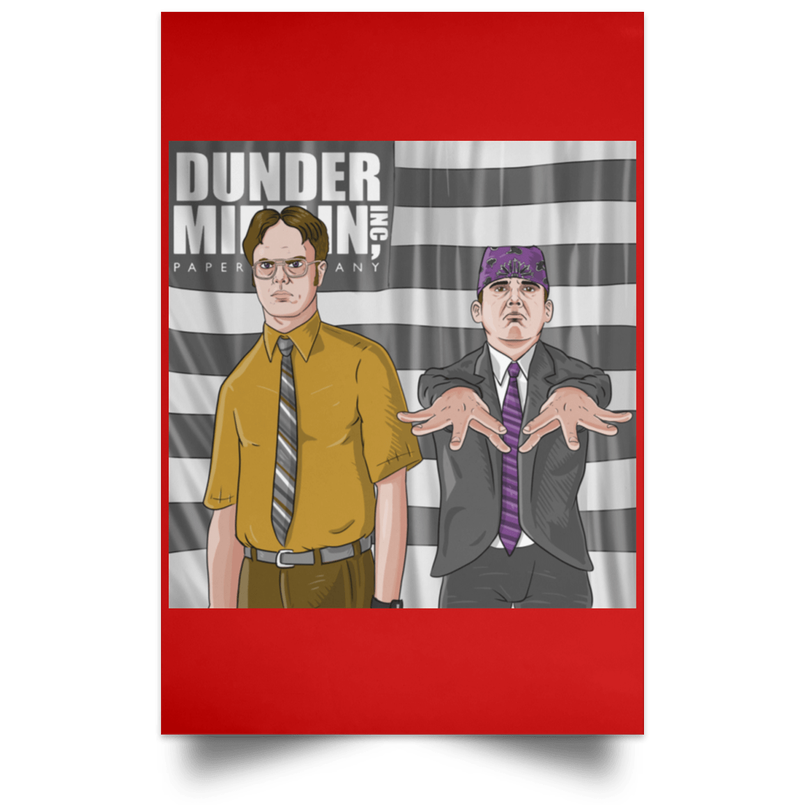 Housewares Red / 12" x 18" Office Tonia Portrait Poster