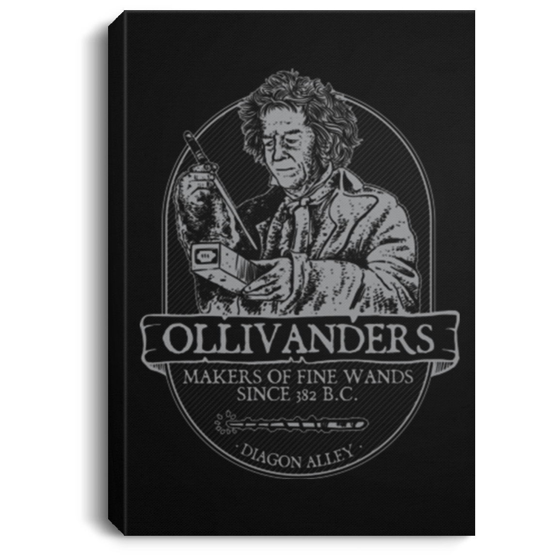 Housewares Black / 8" x 12" Ollivanders Fine Wands Premium Portrait Canvas