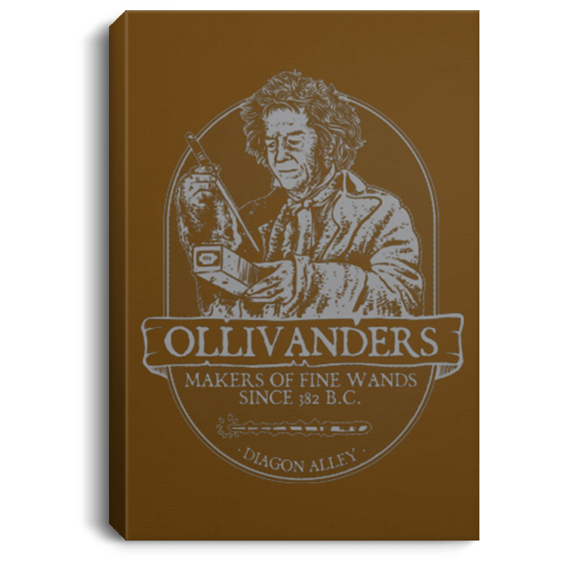 Housewares Brown / 8" x 12" Ollivanders Fine Wands Premium Portrait Canvas