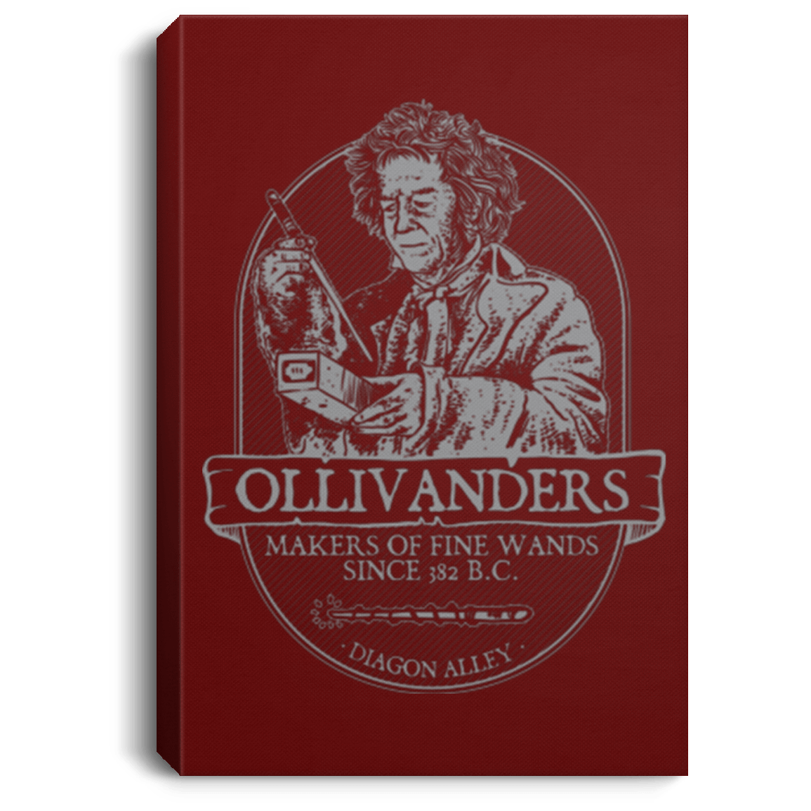 Housewares Maroon / 8" x 12" Ollivanders Fine Wands Premium Portrait Canvas