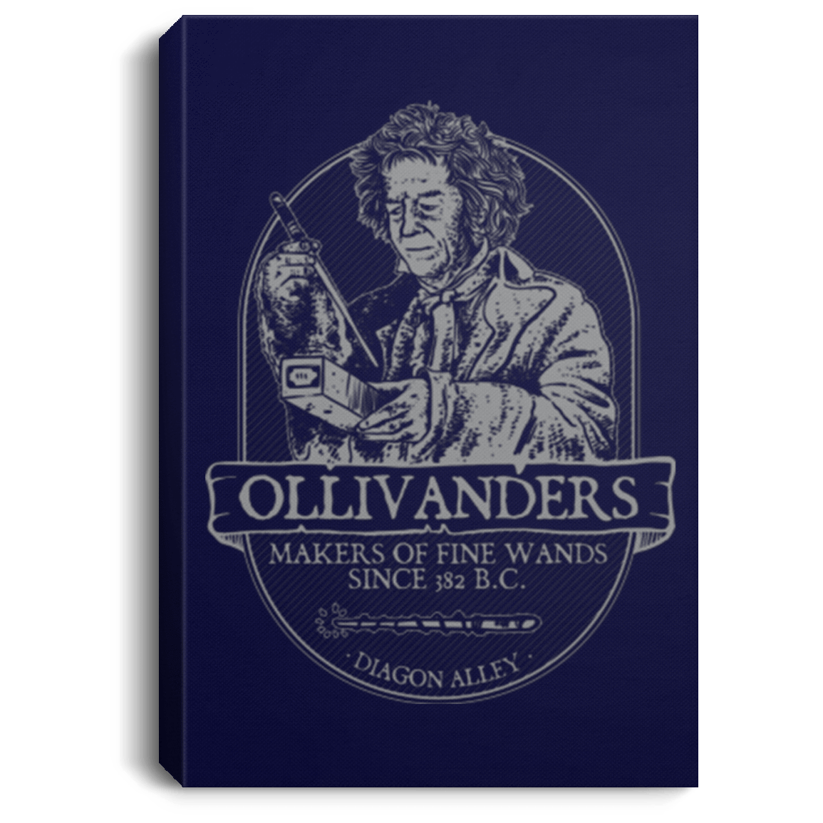 Housewares Navy / 8" x 12" Ollivanders Fine Wands Premium Portrait Canvas