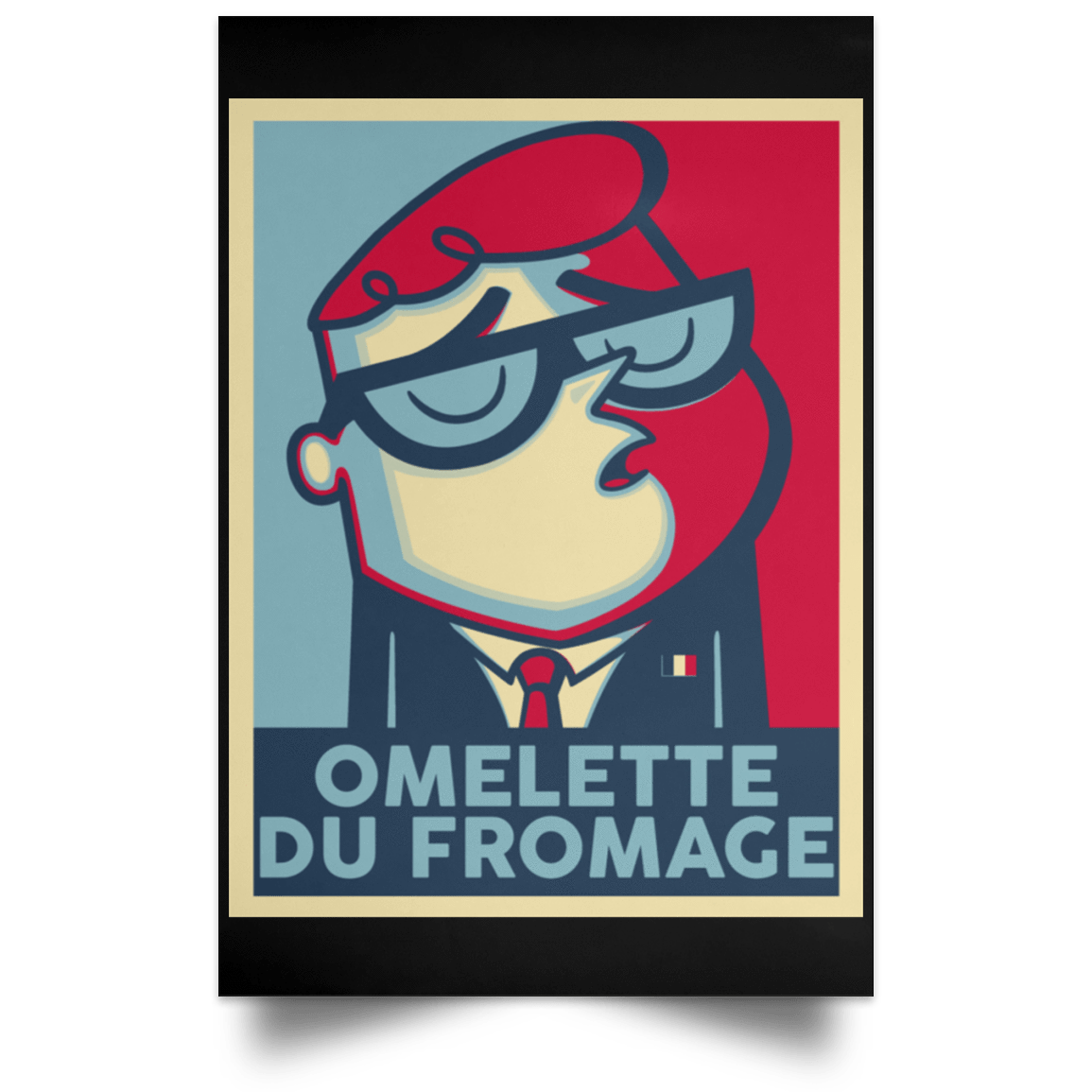 Housewares Black / 12" x 18" Omelette Du Fromage Portrait Poster