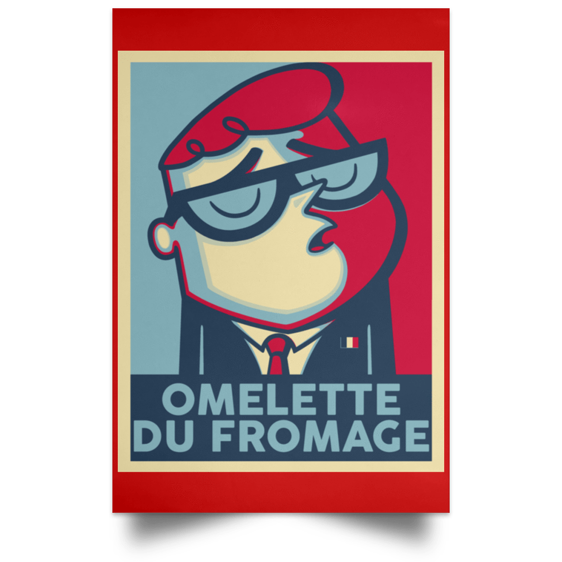 Housewares Red / 12" x 18" Omelette Du Fromage Portrait Poster