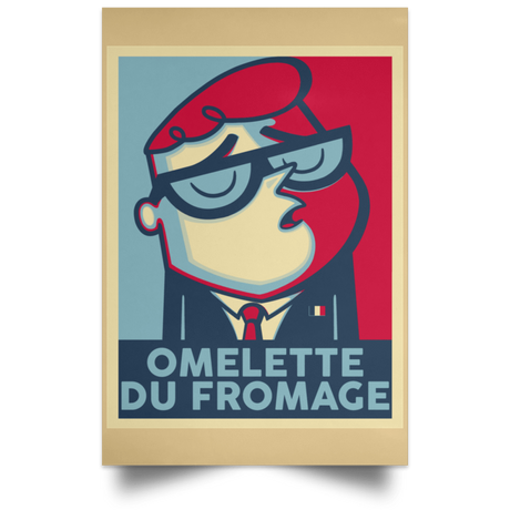 Housewares Tan / 12" x 18" Omelette Du Fromage Portrait Poster