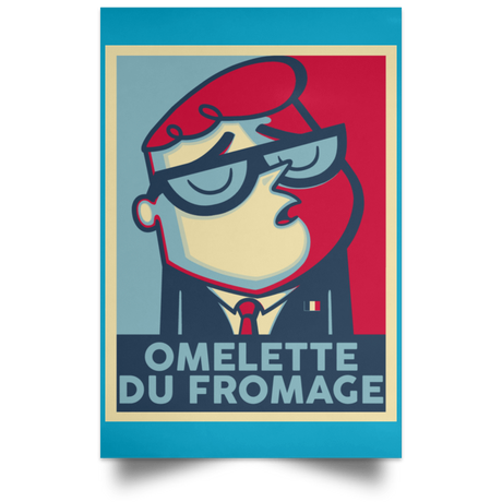Housewares Turquoise / 12" x 18" Omelette Du Fromage Portrait Poster