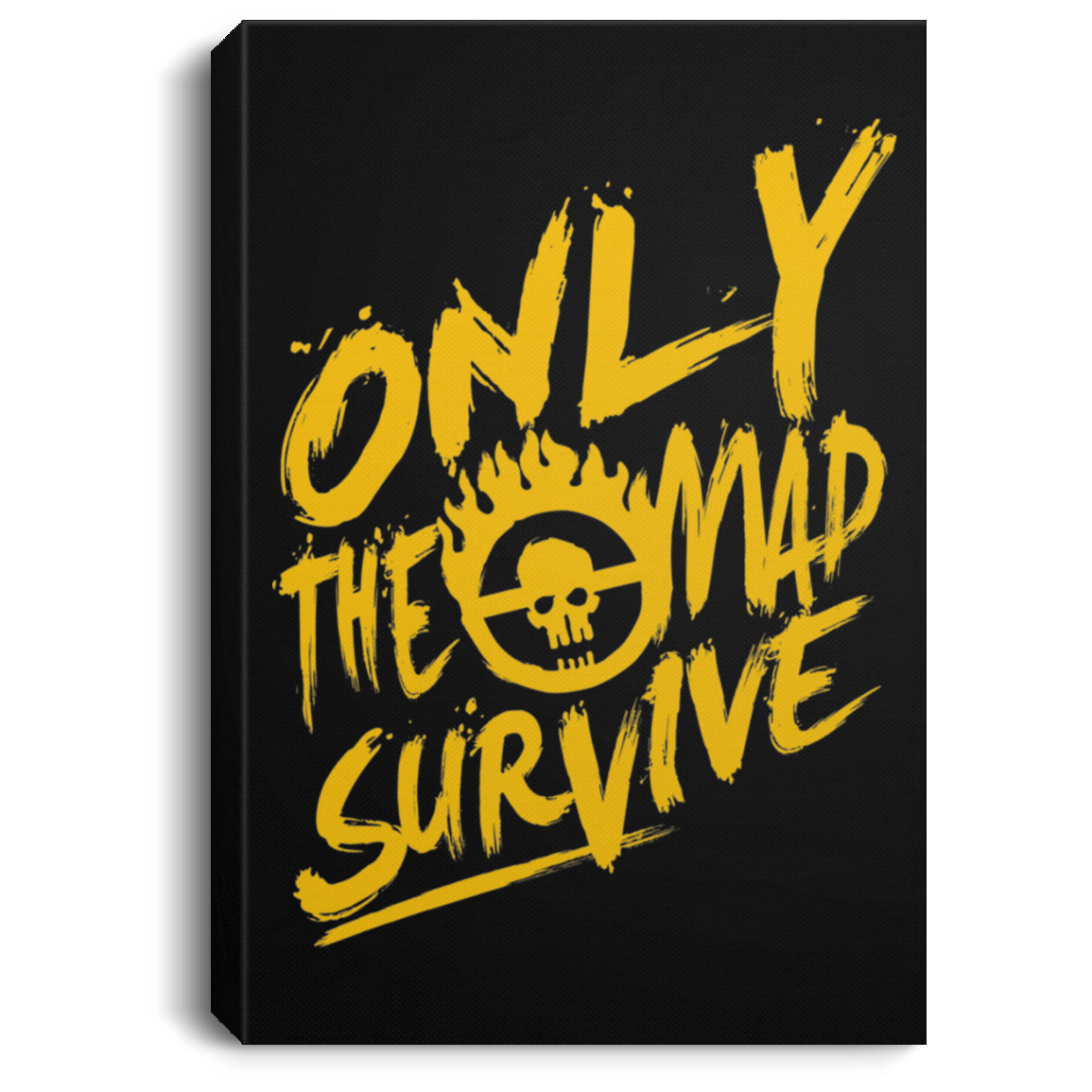 Housewares Black / 8" x 12" Only The Mad Yellow Premium Portrait Canvas