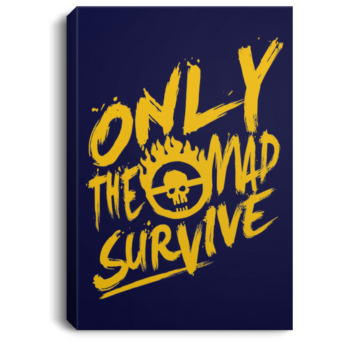 Housewares Navy / 8" x 12" Only The Mad Yellow Premium Portrait Canvas