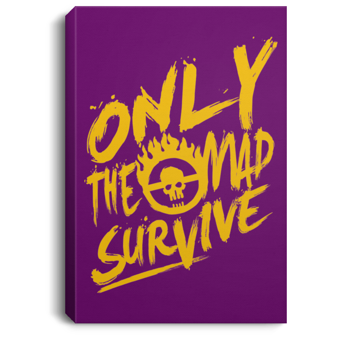 Housewares Purple / 8" x 12" Only The Mad Yellow Premium Portrait Canvas