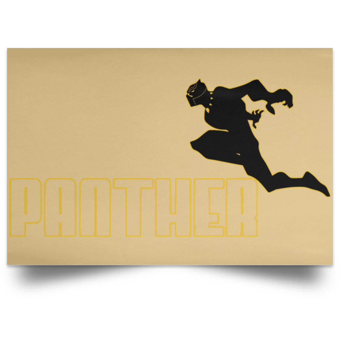 Housewares Tan / 18" x 12" Panther Sports Wear Landscape Poster