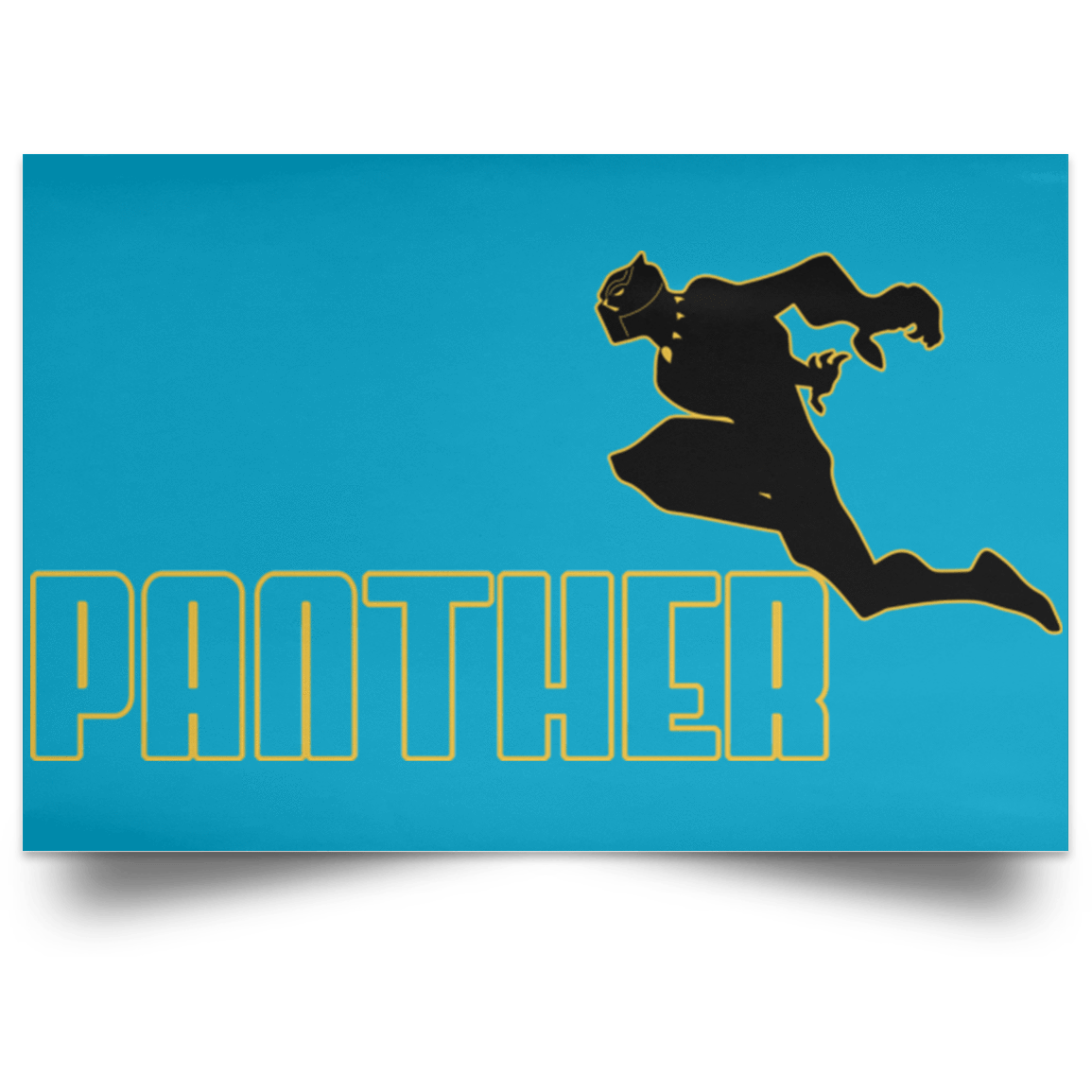 Housewares Turquoise / 18" x 12" Panther Sports Wear Landscape Poster