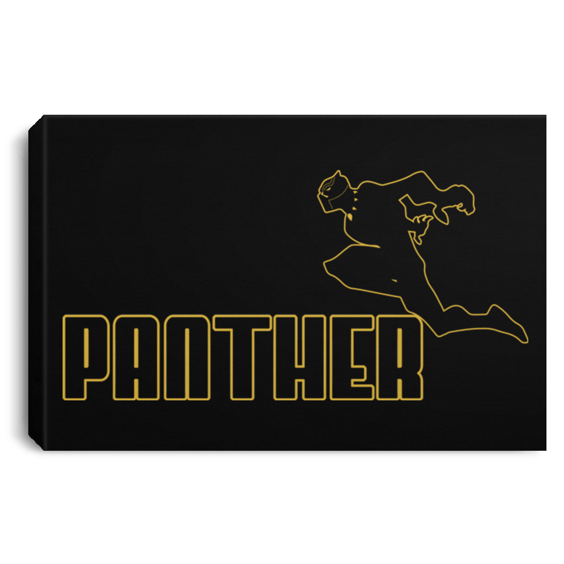 Housewares Black / 12" x 8" Panther Sports Wear Premium Landscape Canvas