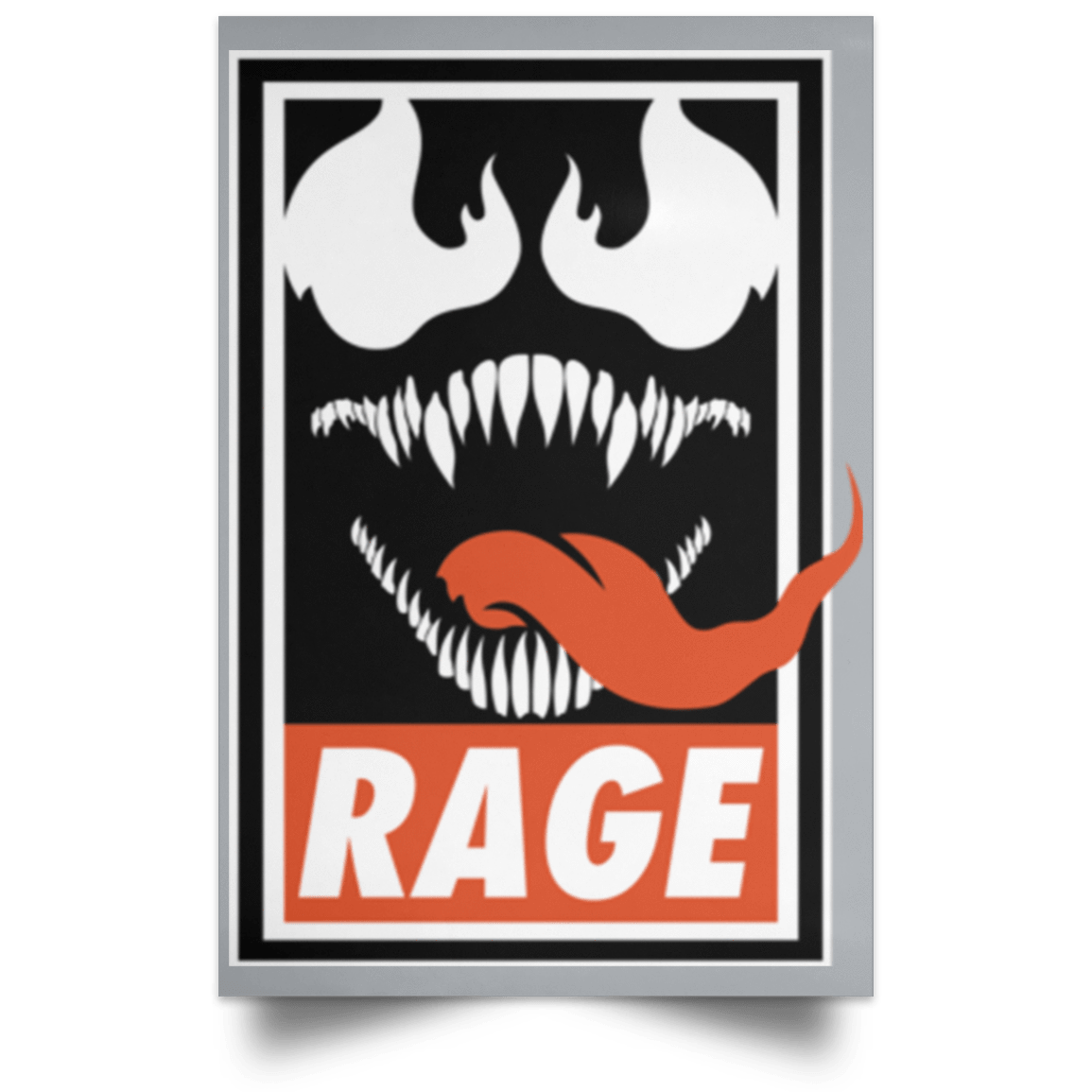 Housewares Grey / 12" x 18" Rage Portrait Poster
