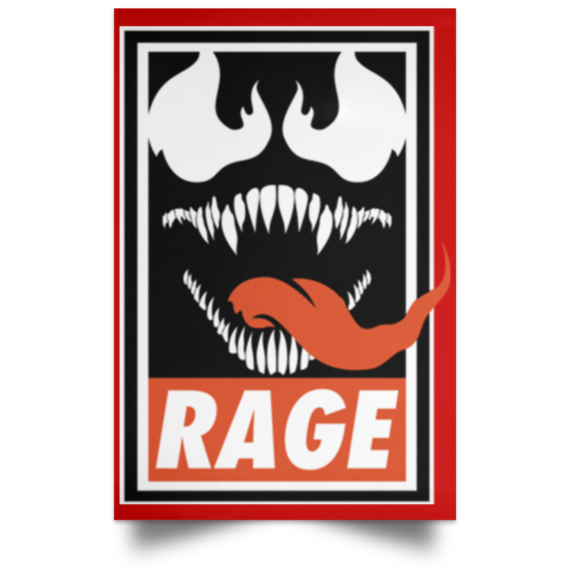 Housewares Red / 12" x 18" Rage Portrait Poster