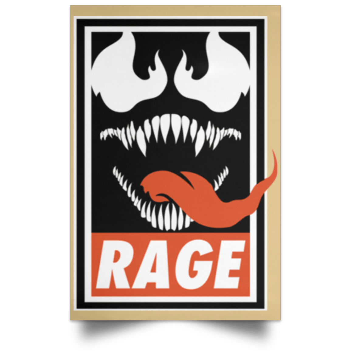 Housewares Tan / 12" x 18" Rage Portrait Poster
