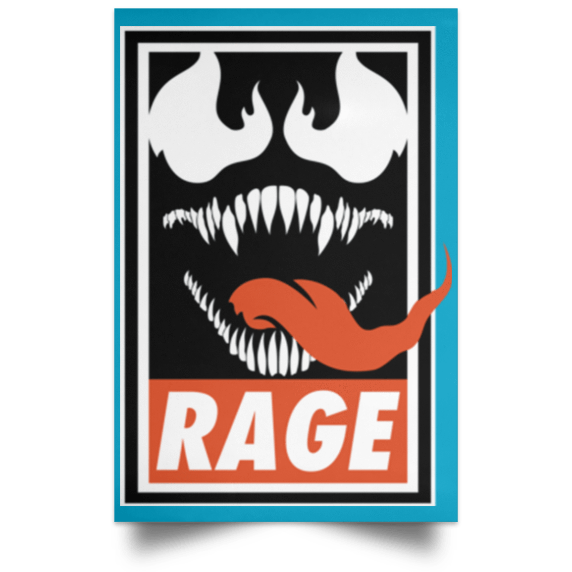 Housewares Turquoise / 12" x 18" Rage Portrait Poster