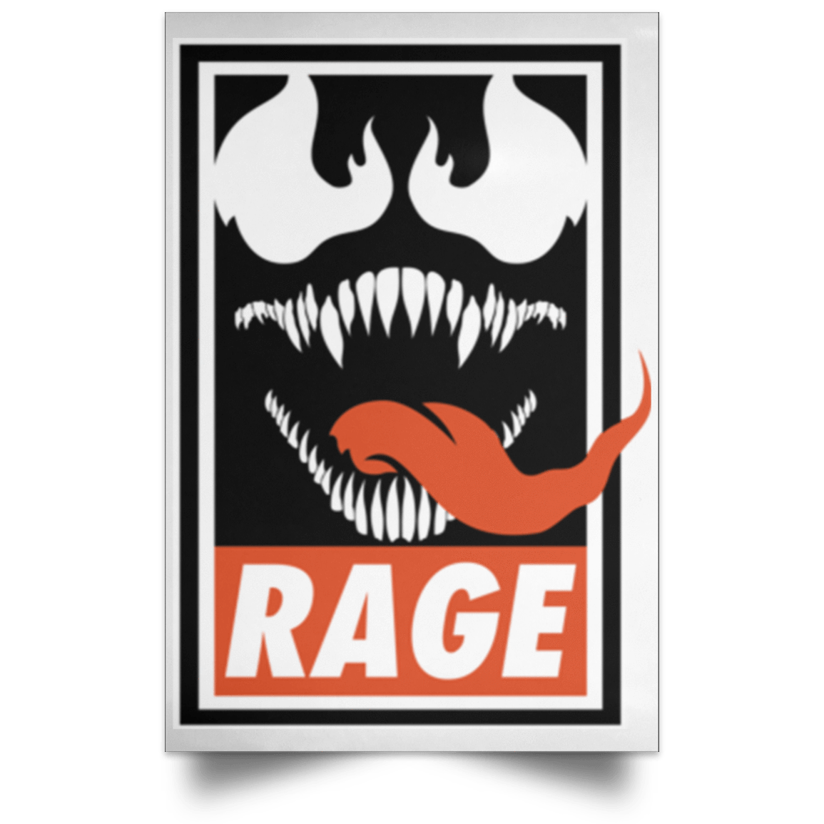 Housewares White / 12" x 18" Rage Portrait Poster