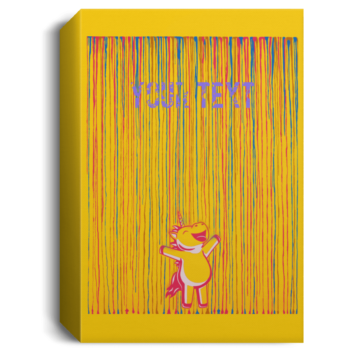 Housewares Athletic Gold / 16" x 24" Rainbow Rain Personalized Portrait Canvas