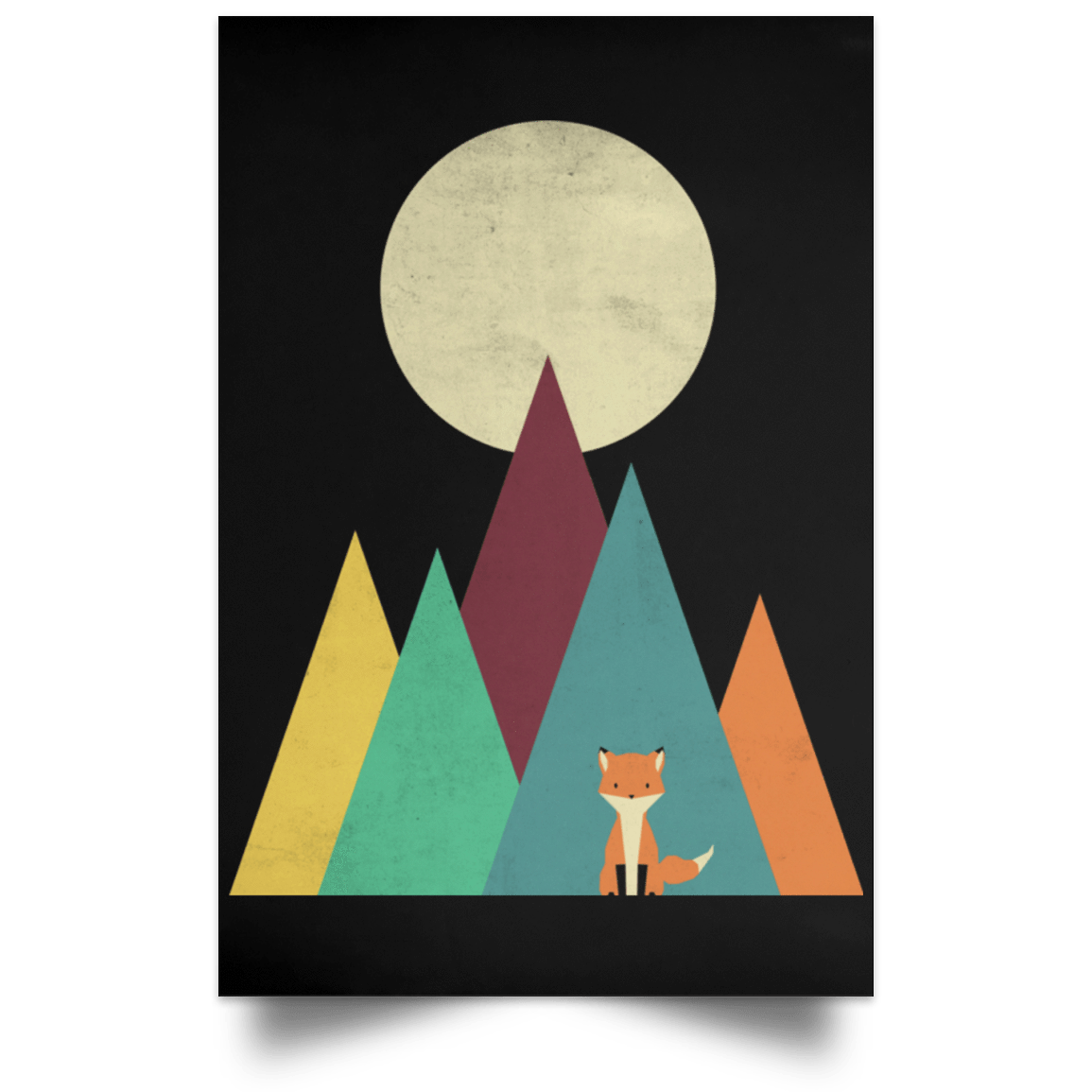 Housewares Black / 12" x 18" Red Fox Portrait Poster