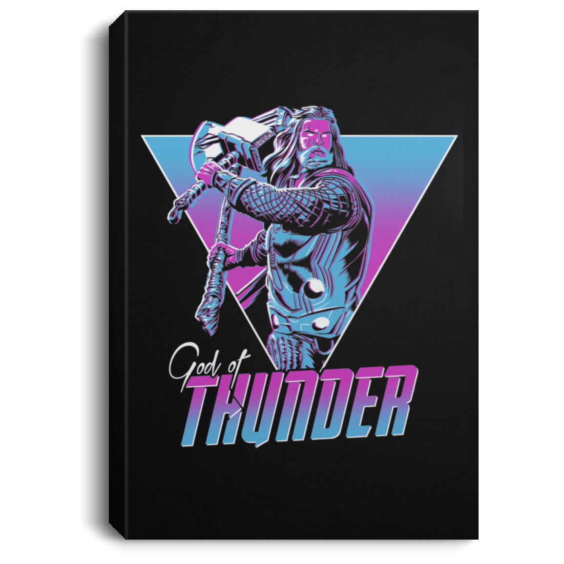 Housewares Black / 8" x 12" Retro God Premium Portrait Canvas