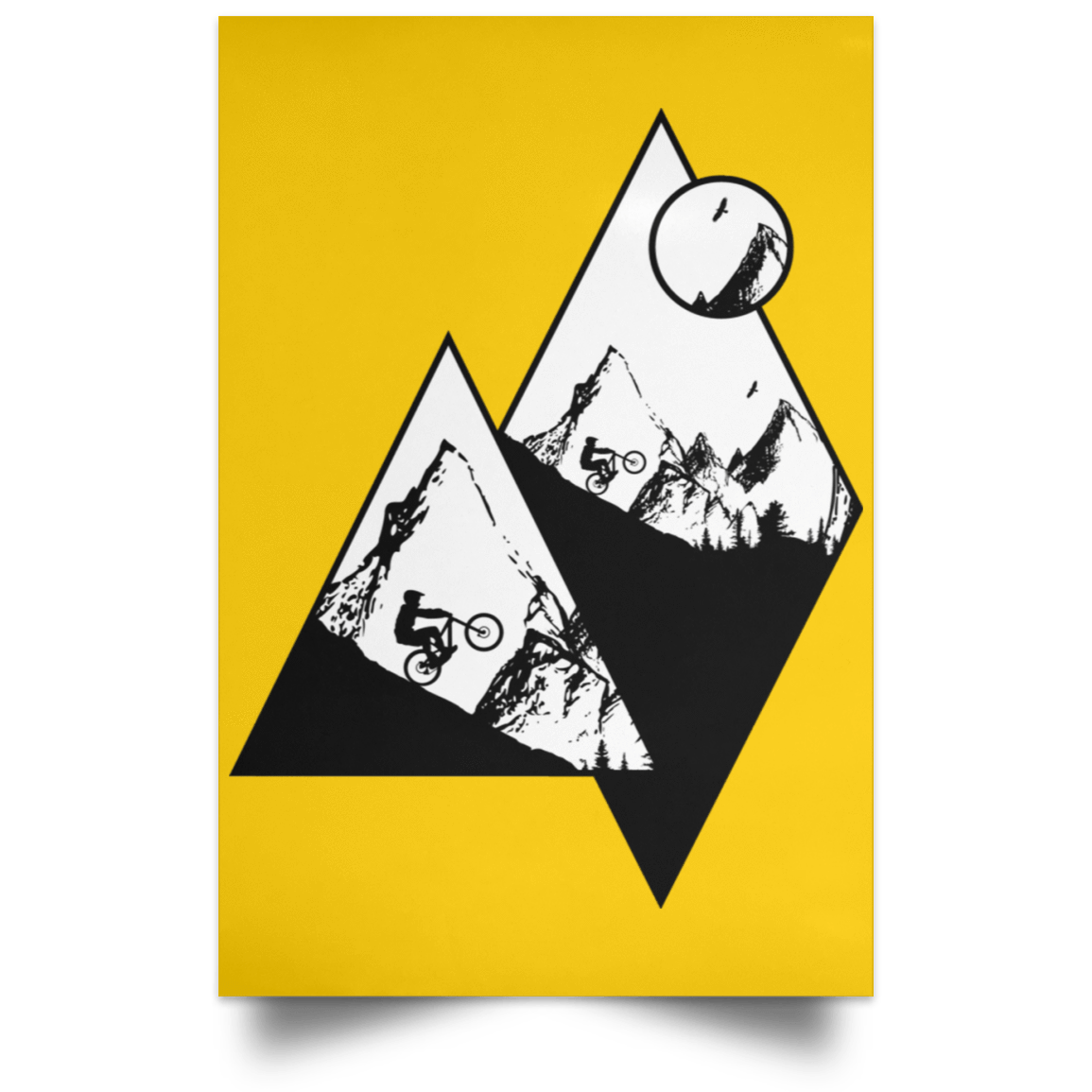 Housewares Athletic Gold / 12" x 18" Ride Alone Portrait Poster