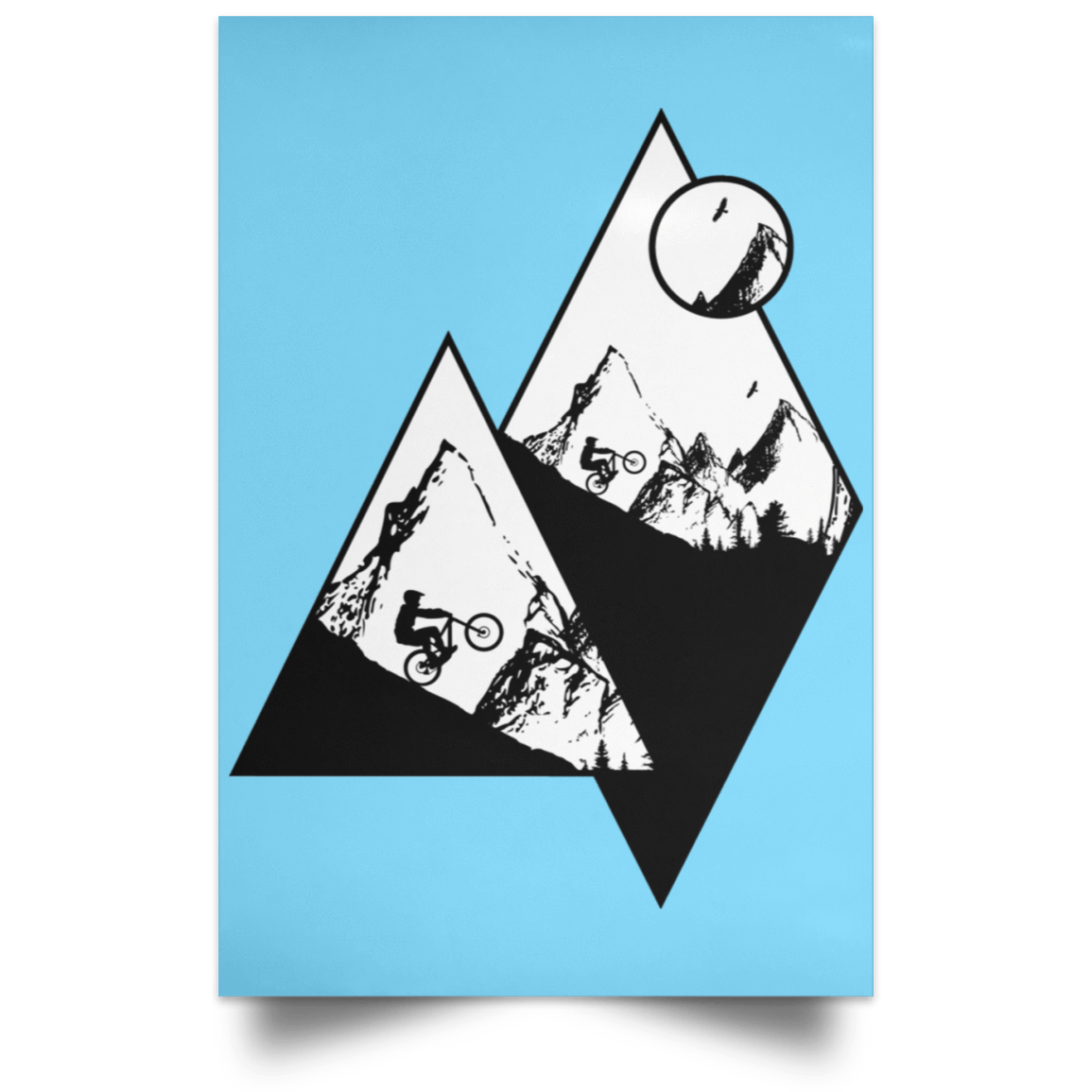 Housewares Columbia Blue / 12" x 18" Ride Alone Portrait Poster