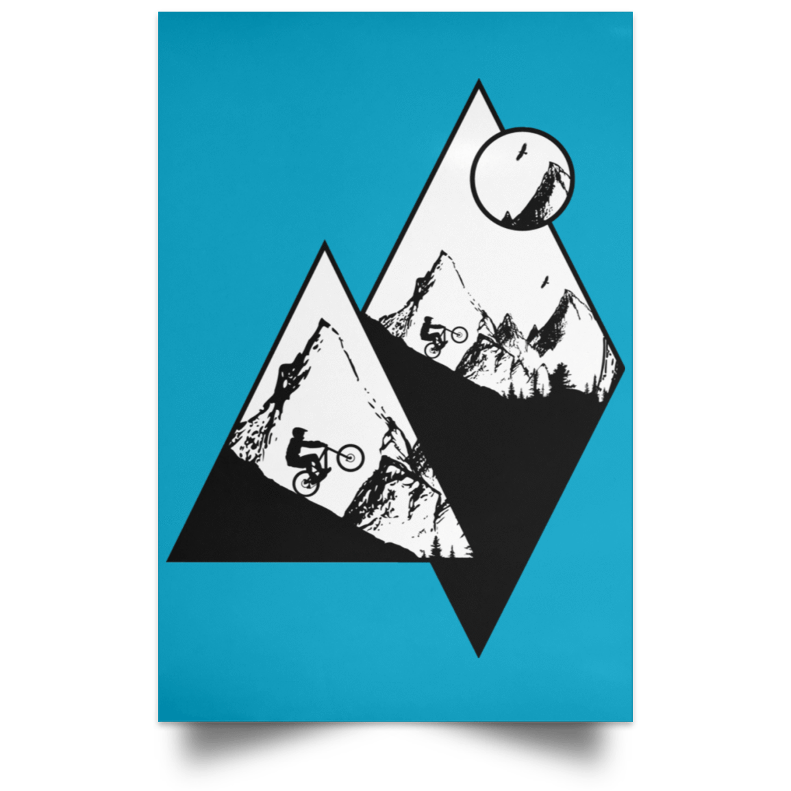 Housewares Turquoise / 12" x 18" Ride Alone Portrait Poster