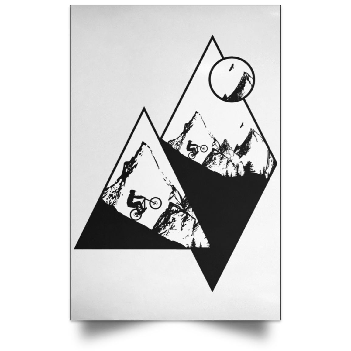 Housewares White / 12" x 18" Ride Alone Portrait Poster