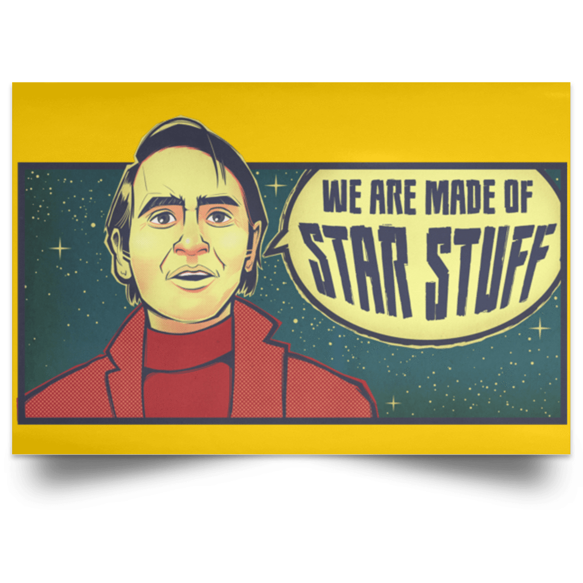 Housewares Athletic Gold / 18" x 12" SAGAN Star Stuff Landscape Poster