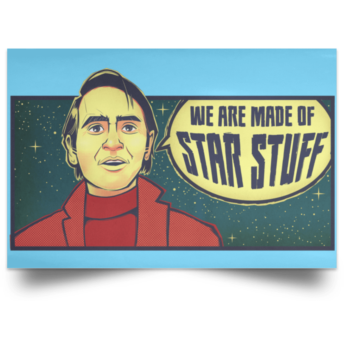 Housewares Columbia Blue / 18" x 12" SAGAN Star Stuff Landscape Poster