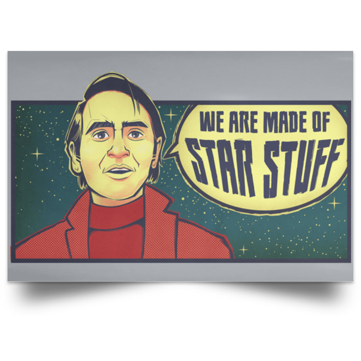 Housewares Grey / 18" x 12" SAGAN Star Stuff Landscape Poster