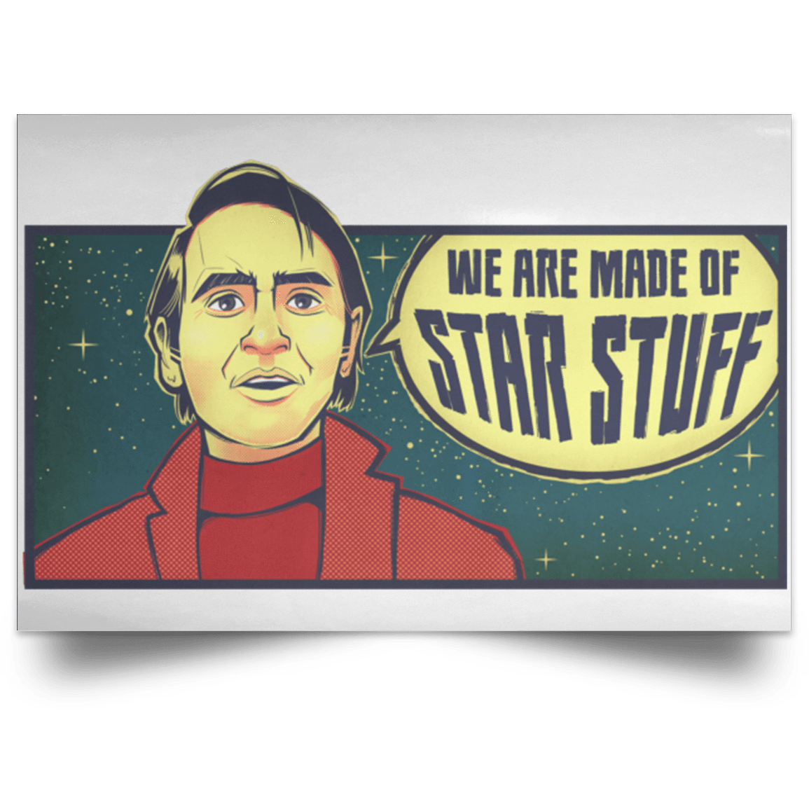 Housewares White / 18" x 12" SAGAN Star Stuff Landscape Poster