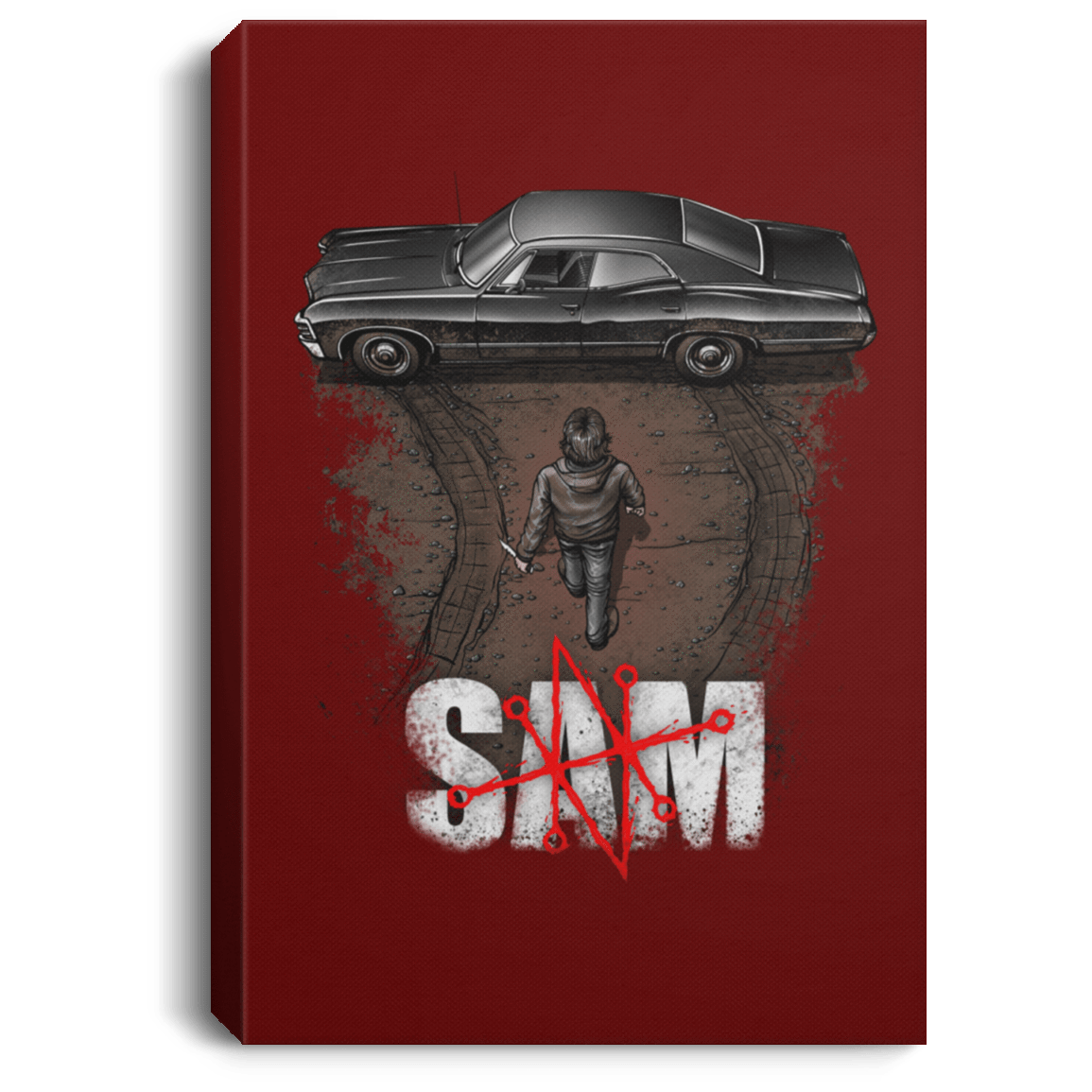 Housewares Maroon / 8" x 12" Sam Premium Portrait Canvas